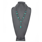 Collier pendentif en pierre d'inspiration vintage