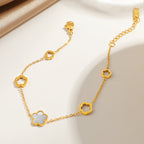 Bracelet à maillons inspiré des fleurs pour femme