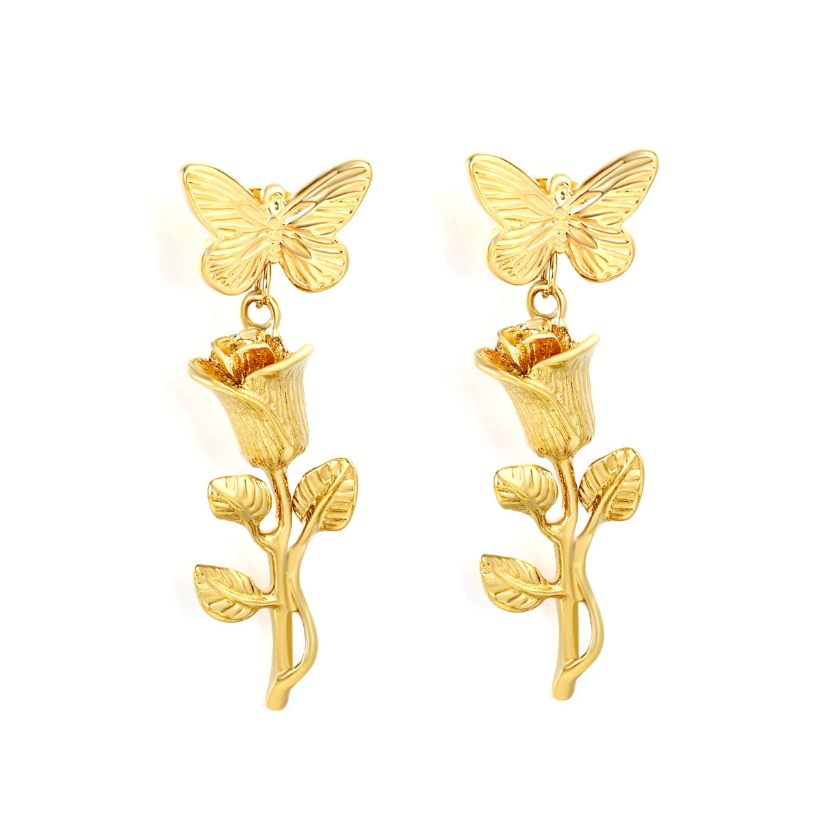 Boucles d'oreilles pendantes pour femme avec design floral et perles