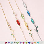 Collier élégant pour femme avec pierres précieuses colorées