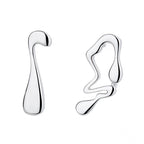 Boucles d'oreilles pour femme au design fluide créatif