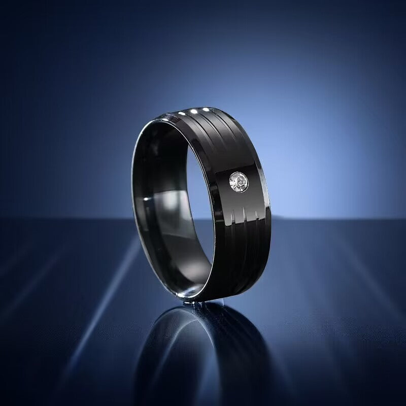 Bague pour homme au design élégant avec pierre étincelante