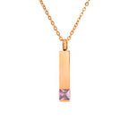 Collier pour femme avec pendentif rectangulaire moderne