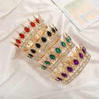 Couronne festive luxueuse pour femme avec pierres précieuses