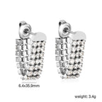 Boucles d'oreilles pendantes pour femme avec cristaux