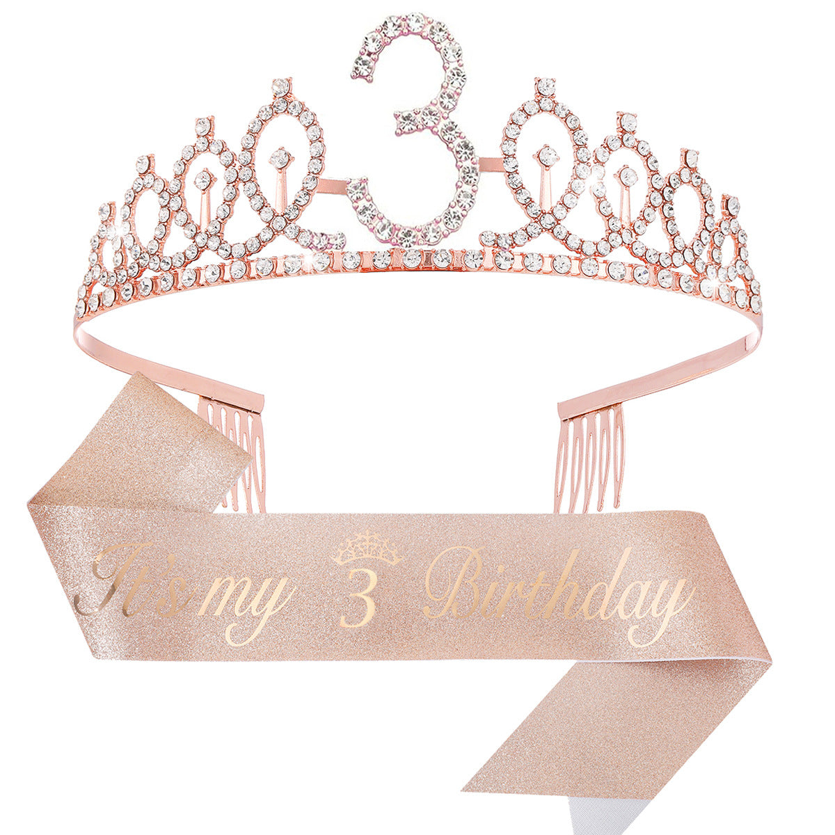 Couronne de princesse en cristal pour femme avec inscription 30 & Fabulous