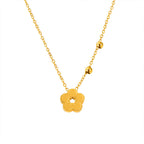 Collier pour femme avec pendentif motif floral