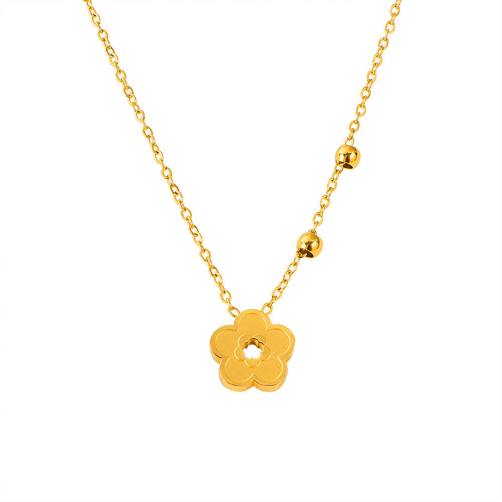 Collier pour femme avec pendentif motif floral