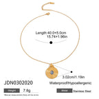 Collier pour femme avec pendentif spirale en acier inoxydable