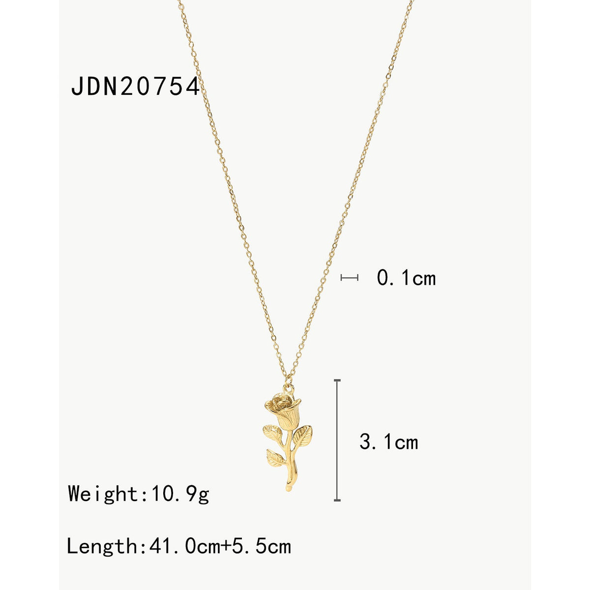 Collier pour femme avec pendentif rose filigrane en acier inoxydable
