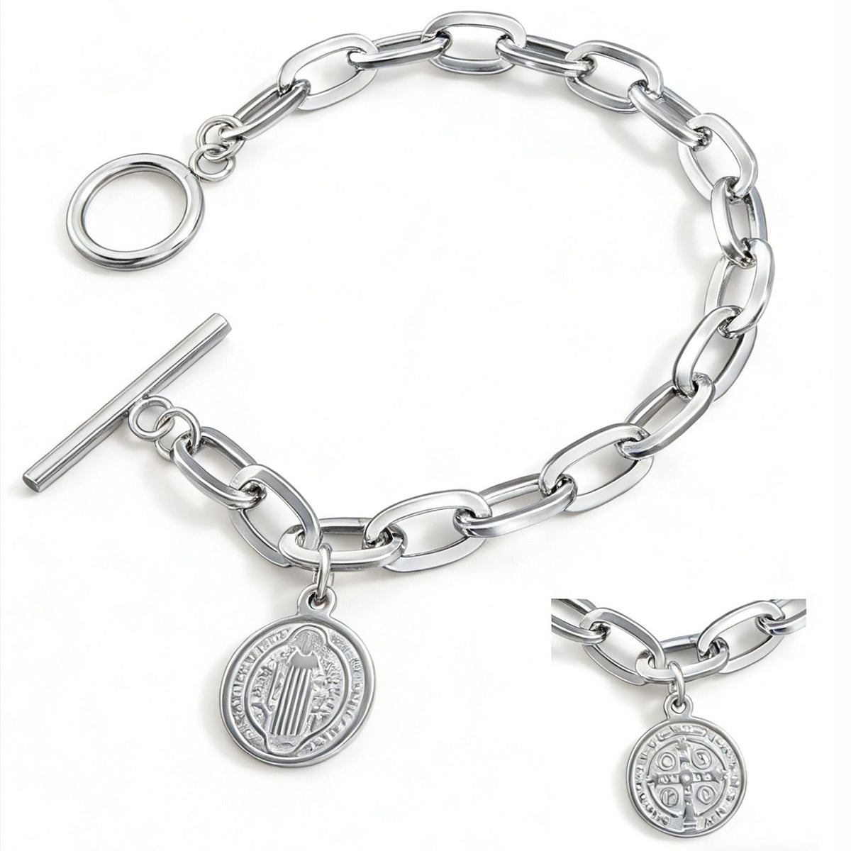 Bracelet à maillons pour femme avec pendentif unique