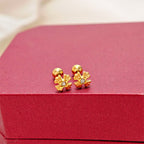 Boucles d'oreilles puces motif floral pour femme