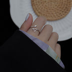 Offener Ring für Damen mit geschwungenem Design