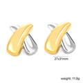 Boucles d'oreilles pour femme au design incurvé moderne