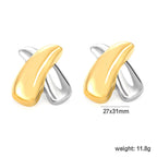 Boucles d'oreilles pour femme au design incurvé moderne