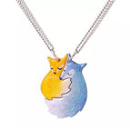 Collier pendentif renards entrelacés