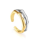 Bague réglable pour femme au design incurvé élégant