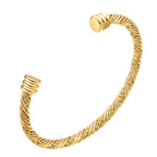 Bracelet manchette design câble torsadé