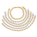 Bracelet pour femme en acier inoxydable avec zircons