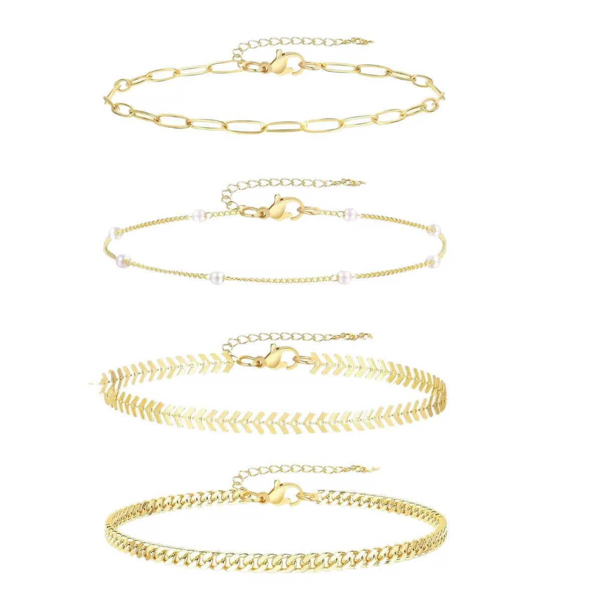 Ensemble de bracelets de cheville multicouches