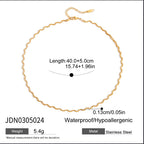 Collier rigide ondulé élégant pour femme