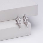 Boucles d'oreilles pendantes en argent sterling 925 avec zircons