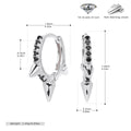 Boucles d'oreilles pour femme design pointu avec zircones