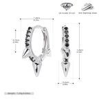 Boucles d'oreilles pour femme design pointu avec zircones