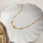 Collier pour femme avec zircons et fermoir réglable