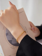 Bracelet à chaîne entrelacée pour femme