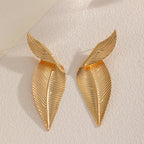 Boucles d'oreilles pour femme au design feuille élégant