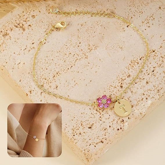 Bracelet pour femme avec pendentifs pierres précieuses colorées et design personnalisable