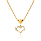 Collier pour femme avec pendentifs et acier inoxydable