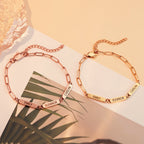 Bracelet trombone personnalisé avec noms de famille