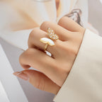 Bague statement pour femme avec perles et coquillage
