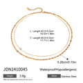 Collier pour femme en acier inoxydable réglable et hypoallergénique