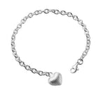 Bracelet pour femme avec pendentif cœur en acier inoxydable