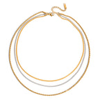 Collier multi-rangs pour femme en acier inoxydable hypoallergénique