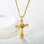 Collier pour femme avec pendentif anneau moderne et brillant en acier inoxydable