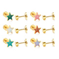 Boucles d'oreilles modernes en forme d'étoile pour femme
