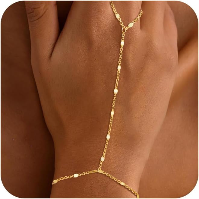 Bracelet de main pour femme avec accents de cristaux délicats