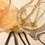 Bracelet pour femme avec perles élégantes et pendentif en forme de cœur