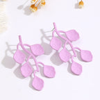 Boucles d'oreilles pour femme au design feuille moderne