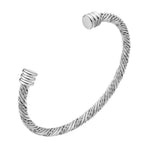 Bracelet manchette design câble torsadé