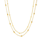 Collier pour femme avec motifs d'yeux et chaîne en acier inoxydable doré