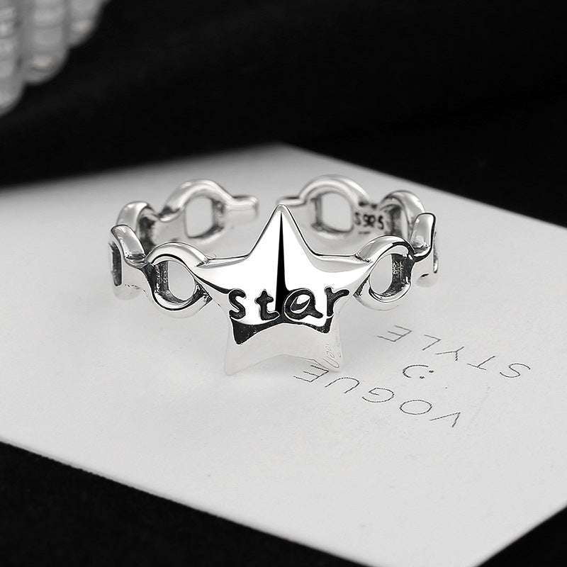 Bague pour femme motif étoile