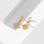 Boucles d'oreilles pendantes avec pendentif zircon en argent 925