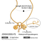 Collier multicouche pour femme avec pendentif floral