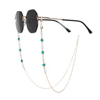Chaîne de lunettes perles et cristaux