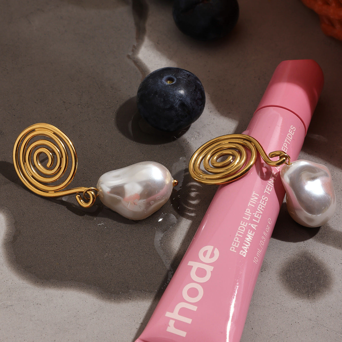 Boucles d'oreilles femme avec perles